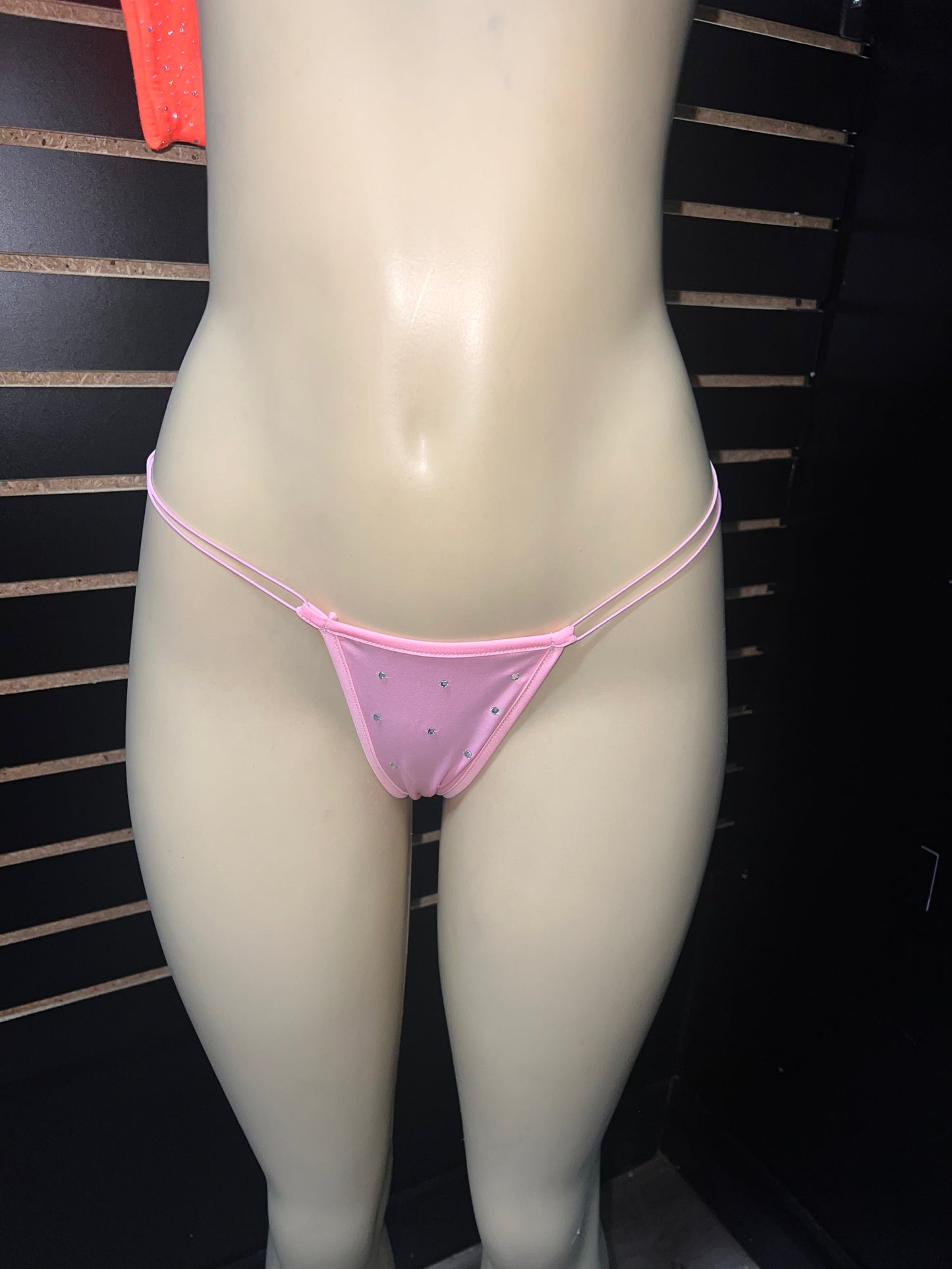 Rhinestone thong