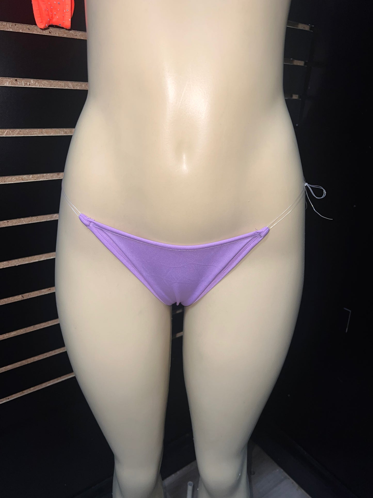 Clear strap thong