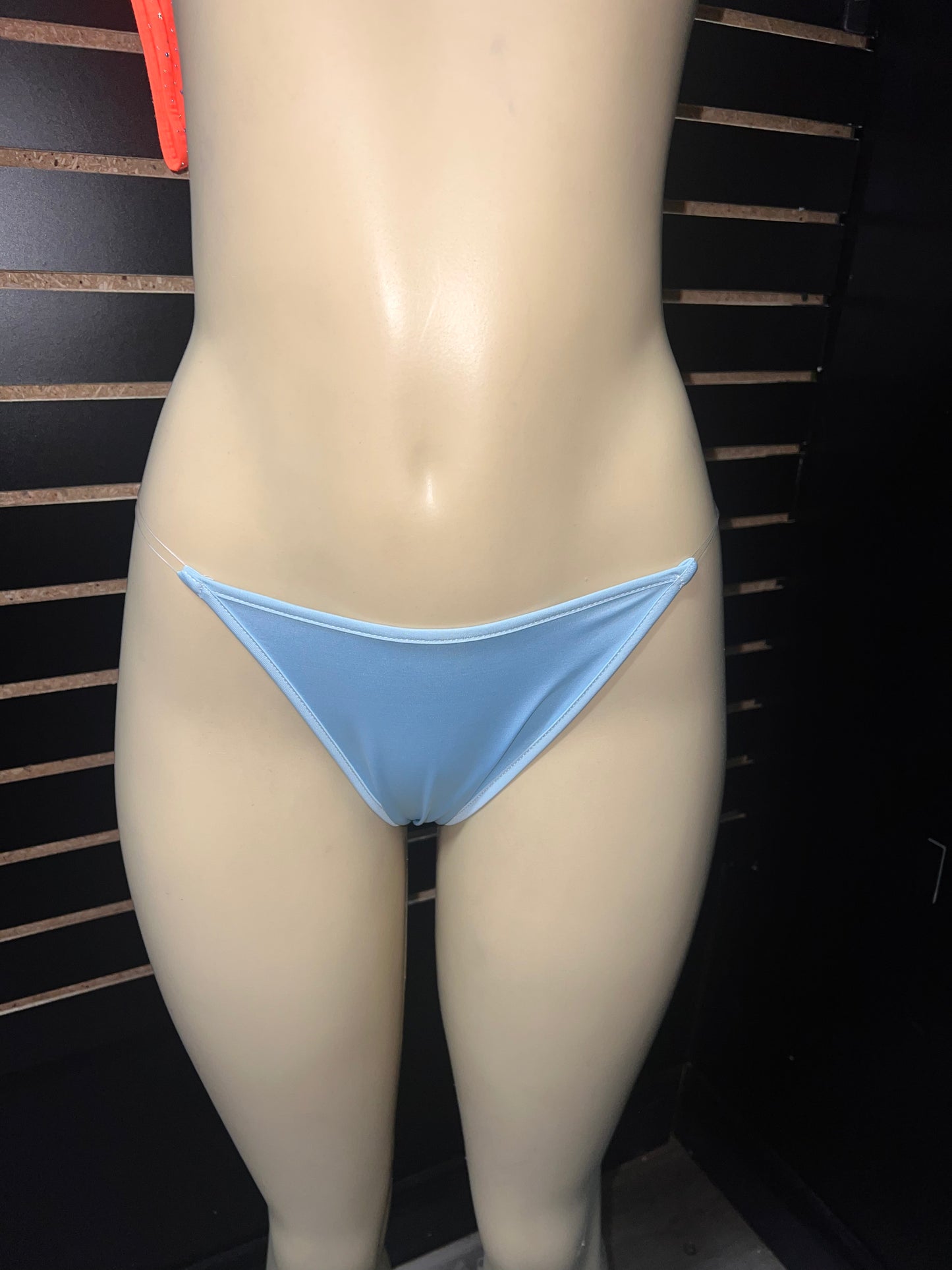Clear strap thong
