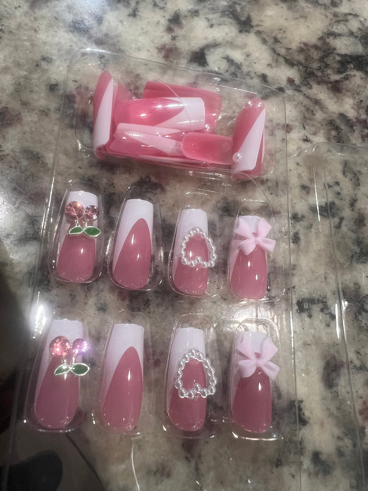 French Cherry Press Ons