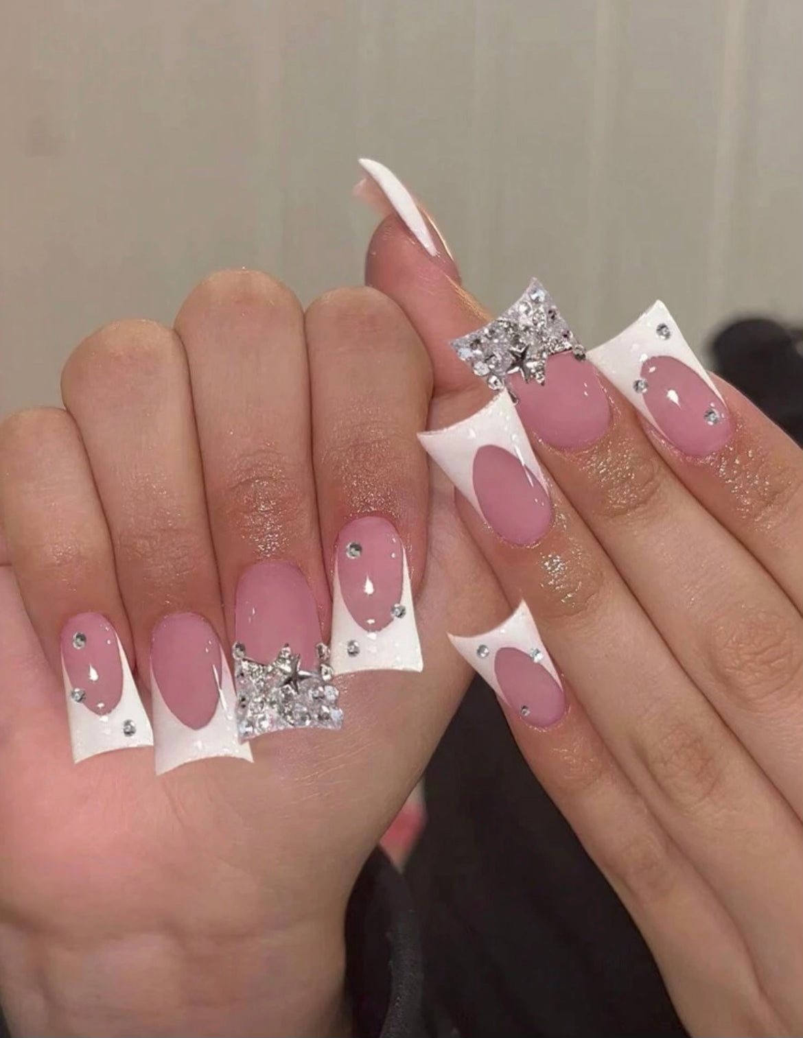 White Duckie Press Ons