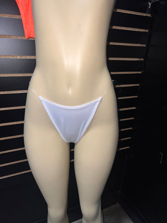 Clear strap thong