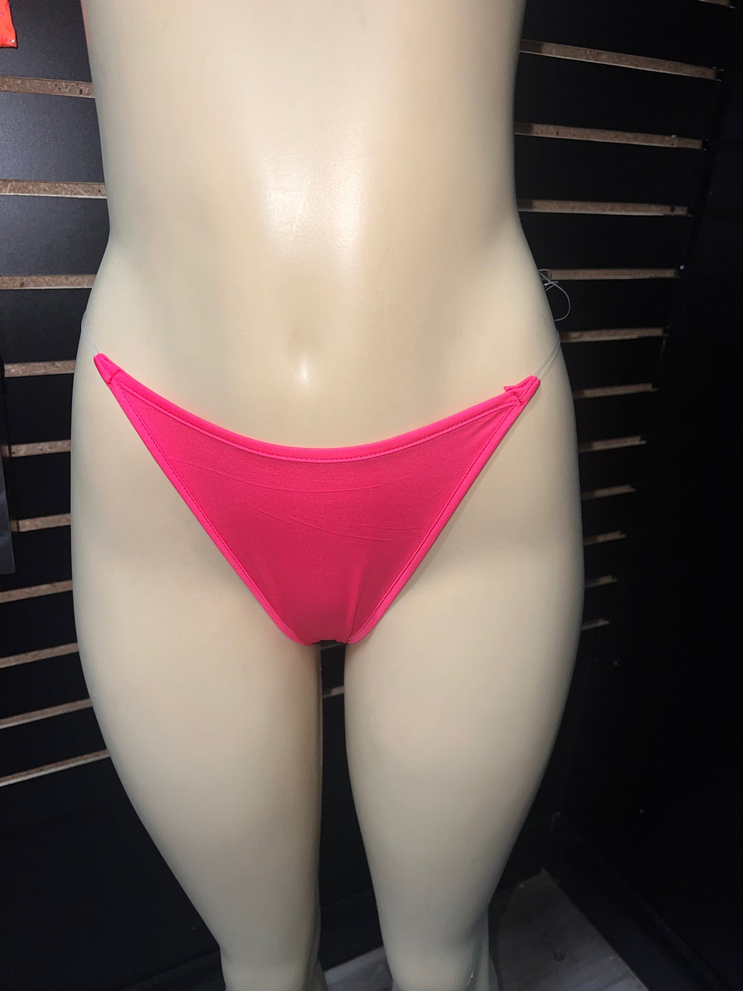 Clear strap thong